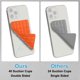 thumbnail image 2 of Uxcell 2 Paquete de Funda de Teléfono con Ventosa, Soporte de Succión para la Parte Posterior del Teléfono, Soporte de Montaje de Silicona de Doble Cara con Fuerte Sujeción para Videos, Naranja, 2 of 7