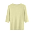 thumbnail image 4 of Only Moment Crewneck Threadcloth Summer Clothes 2027 Casual Spring Tops Yellow,L, 4 of 9