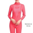 thumbnail image 2 of Minnieouse Calzoncillos largos para mujer, conjunto de ropa interior térmica de cuello medio alto a rayas, ropa interior elástica cálida para clima frío Ropa interior Rojo Minnieouse AP013736-04, 2 of 6