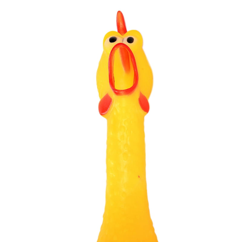 Chicken hen sound toy squeeze playful plastic yellow joke funny chick scream new 