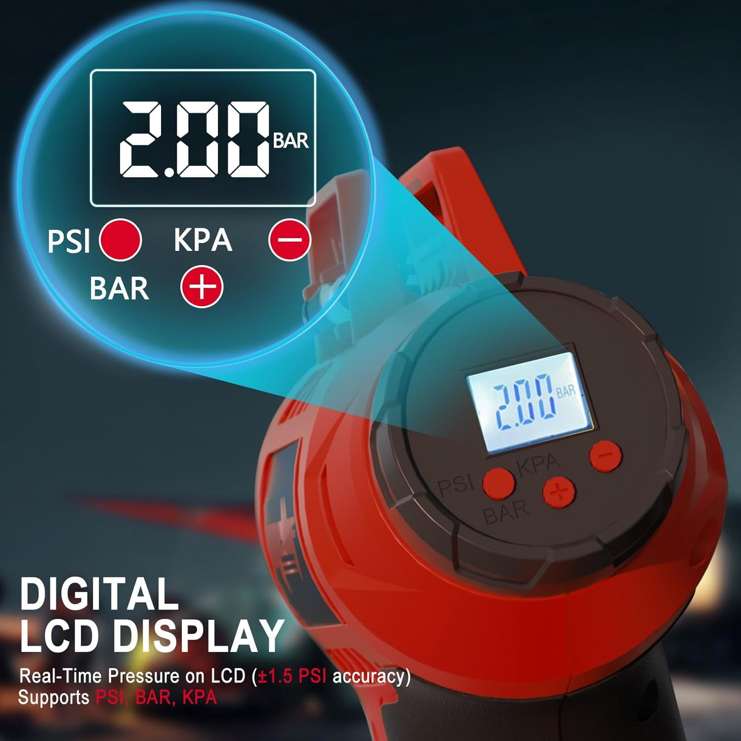 Mellif Cordless Tire Inflator Portable Air Compressor Compatible with Milwaukee 18V Battery(Tool Only)