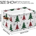 thumbnail image 4 of GZHJMY Collapsible Storage Basket Buffalo Plaid Christmas Trees Rectangular Storage Bins Baskets Toys Storage Bins with Handles for Bedroom Home Office 1PCS, 4 of 7