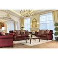 thumbnail image 5 of Bowery Hill Traditional Fabric Upholstered Loveseat in Wine Finish, 5 of 10