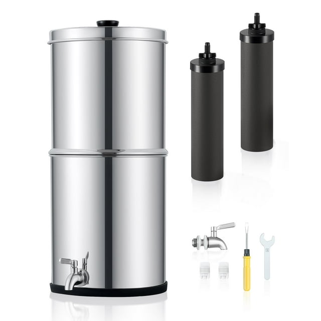 Sistema de filtro de agua CO-Z Gravity-Fed de 8.5 L con 2 filtros de carbono