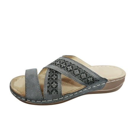 

Tangnade Casual Shoes Summer Womens Casual Shoes Breathable Thick Soled Wedges Leisure Sandals