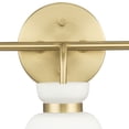 thumbnail image 3 of Lexie Collection Three-Light Brushed Gold Contemporary Vanity Light, 3 of 12