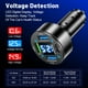 thumbnail image 2 of Cargador de coche de 66 W Adaptador de corriente de luz azul de 4 puertos para Huawei Xiaomi (3USB + 1C QC), 2 of 4