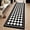 Black, variant on 2x6 Trellis Runner Rug,Hallway Runner Rug with Rubber Backing, Checkered Kitchen Non Skid Carpet Runners Washable Indoor Mat for Kitchen Entryway Bathroom Hallway