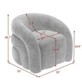 thumbnail image 7 of 360° Swivel Accent Chair for Living Room, Boucle Barrel Armchair Single Sofa Chair Reading Chair, Sage Green, 7 of 7