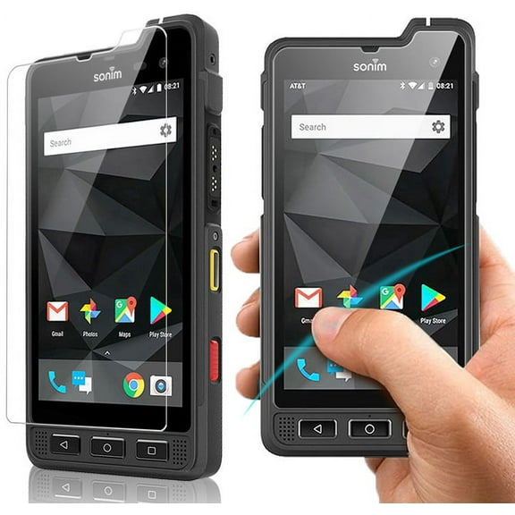 Nakedcellphone 9H Hard Tempered Glass Clear Screen Protector Guard [Crack Saver] for Sonim XP8 Phone, XP8800