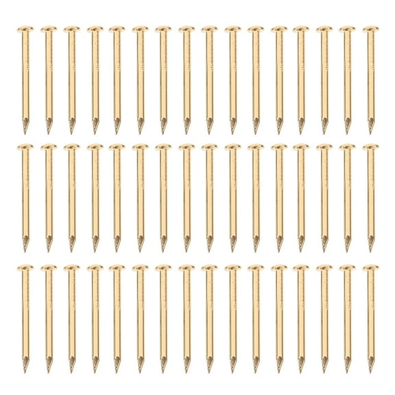 FRCOLOR 200pcs Copper Furniture Nails Spikes Round Carpenter Nails for DIY