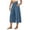 Light Blue, variant on Women's Fold Over Waist Knit Loungewear Culotte Pants, Casual Elastic High Waist Cropped Wide Leg Capris with Side Pockets for Women, Women's Wine, Sizes S-2XL