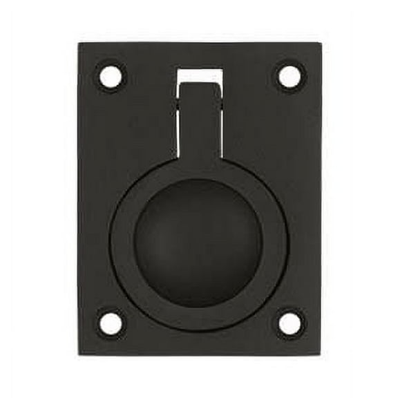 Deltana FRP25U10B Flush Ring Pull; 2-1/2" x 1 7/8"; Oil Rubbed Bronze Finish