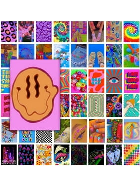 Jack Meets Kate Cute Indie Hippie Trippy Kidcore Aesthetic Room Decor for Teen Girls, 50 Pieces 4