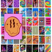 Jack Meets Kate Cute Indie Hippie Trippy Kidcore Aesthetic Room Decor for Teen Girls, 50 Pieces 4"x6"
