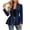 Blue, variant on Sexlip Women Peplum Blazer Jacket Stand Collar Puff Long Sleeve All Over Pearl Beaded Open Front Fitted Waist Evening Party Semi Formal Outer Coat Black L