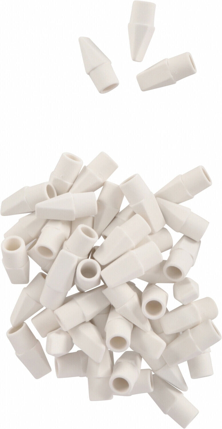 Pentel? HiPolymer Eraser Caps 50 Ct Carded Pack