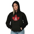 thumbnail image 4 of We Are Canada Slogan Maple Leaf Unisex Plus Fleece Graphic Hoodie Brisco Brands 4X, 4 of 5