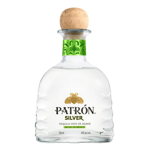 Patron Silver Tequila, 750 ml Bottle, 40.0% ABV
