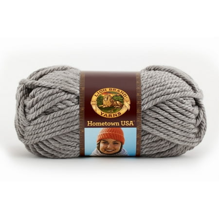 Lion Brand Yarn Hometown USA Dallas Grey 135-149 Classic Bulky Yarn