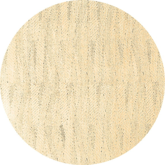 Ahgly Company Indoor Round Solid Brown Modern Area Rugs, 8' Round