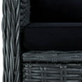 thumbnail image 6 of vidaXL 7 Piece Patio Dining Set with Cushions Poly Rattan Dark Gray, 6 of 11