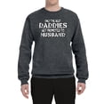 thumbnail image 2 of Wild Bobby, Only the Best Daddies Gets Promoted to Husband, Father's Day, Unisex Crewneck Graphic Sweatshirt, Charcoal, XX-Large, 2 of 3