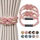 thumbnail image 1 of 2 hebillas magnéticas para cortina de cordón de algodón, color rosa y beige. Adepaton LRWJ843-8, 1 of 7