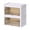Double, variant on Foldable Armoire Closet with Hanging Rods Clothes Organizer for Bedroom Storage