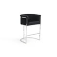thumbnail image 2 of Chic Home Emery Counter Stool Velvet Upholstered Chrometone Base, Black, 2 of 5