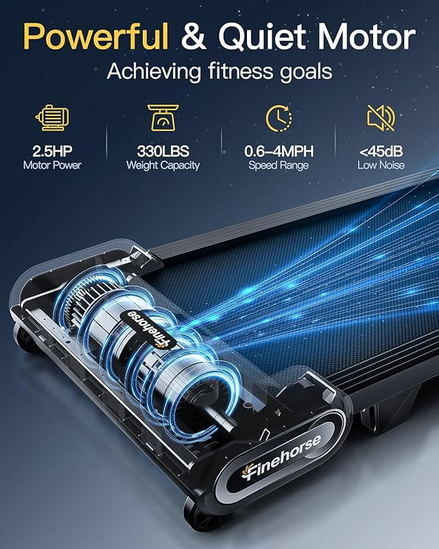 Akluer 13% 6-Level Walking Pad with Auto Incline - Treadmill with Auto Incline and Remote Control, 330Lbs Capacity Portable Under Desk Treadmill for Home Office, LED Display