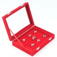 thumbnail image 3 of maskred Red Rings Organized And Easy To Convenient Jewelry Organizer Box Easily Showcase Jewelry To Others Red 1Set, 3 of 6