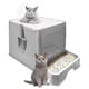 thumbnail image 1 of Arenero para Gato Cerrado 50x40x40CM, Gran Caja de Arena para Gatos, Antiolor y a Prueba de Salpicaduras, Facil de Limpiar, Diseño Desmontable, con Puertas y Entradas Cubiertas, Incluye Pala (Gris), 1 of 8