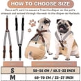thumbnail image 4 of 2 Pieces Dog Diaper Suspenders Belly Bands Canine Harness Keep Diaper On Your Dog For Small Medium And Large Dogs (black, Brown, Small) Small, 4 of 5