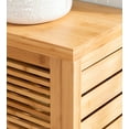 thumbnail image 4 of Linon Harding 3-Shelf Dual Sliding Door Floor Cabinet, 26" Wide, Natural Bamboo Finish, 4 of 14
