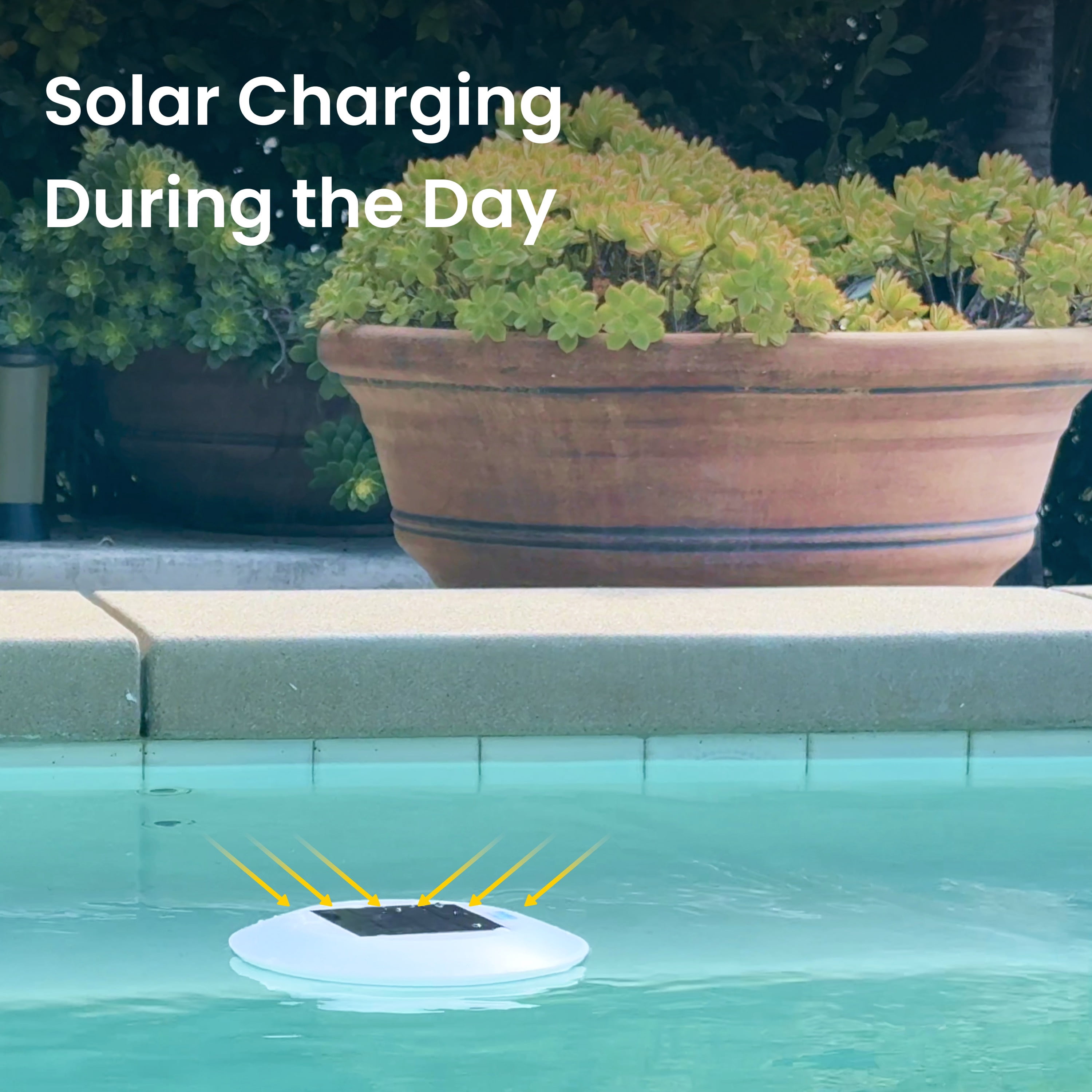 Techko Outdoor Solar Floating Pool Lights – White Light (2 Pack)