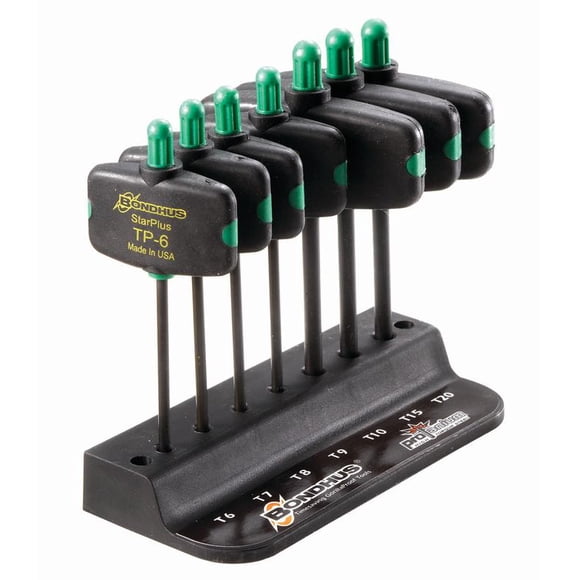 JUEGO DE 7 LLAVES TIPO TORX® EN ALA TW6 A TW20 CON BASE. BONDHUS 34745 BONDHUS 34745