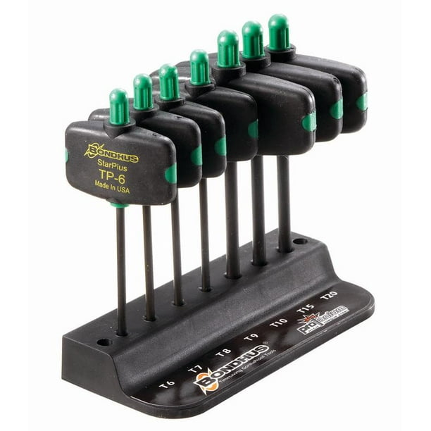 JUEGO DE 7 LLAVES TIPO TORX® EN ALA TW6 A TW20 CON BASE. BONDHUS 34745 Bondhus 34745