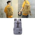 thumbnail image 1 of Mochila Hugo de lona ligera de viaje estudiante hombro al aire libre gris, 1 of 10