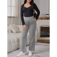 thumbnail image 2 of DARING DIVA Women's Maternity Elastic Waist Drawstring Over Belly Pants S Light Gray, 2 of 8