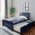 thumbnail image 1 of BEDSMART Lit Simple en Bois Massif avec Tiroir-Lit / Bleu, 1 of 7