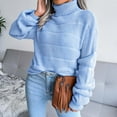 thumbnail image 5 of Fesfesfes Women Sweaters Casual Turtleneck Long Sleeve Hollow Out Base Knitted Sweater Plus Size $10, 5 of 6