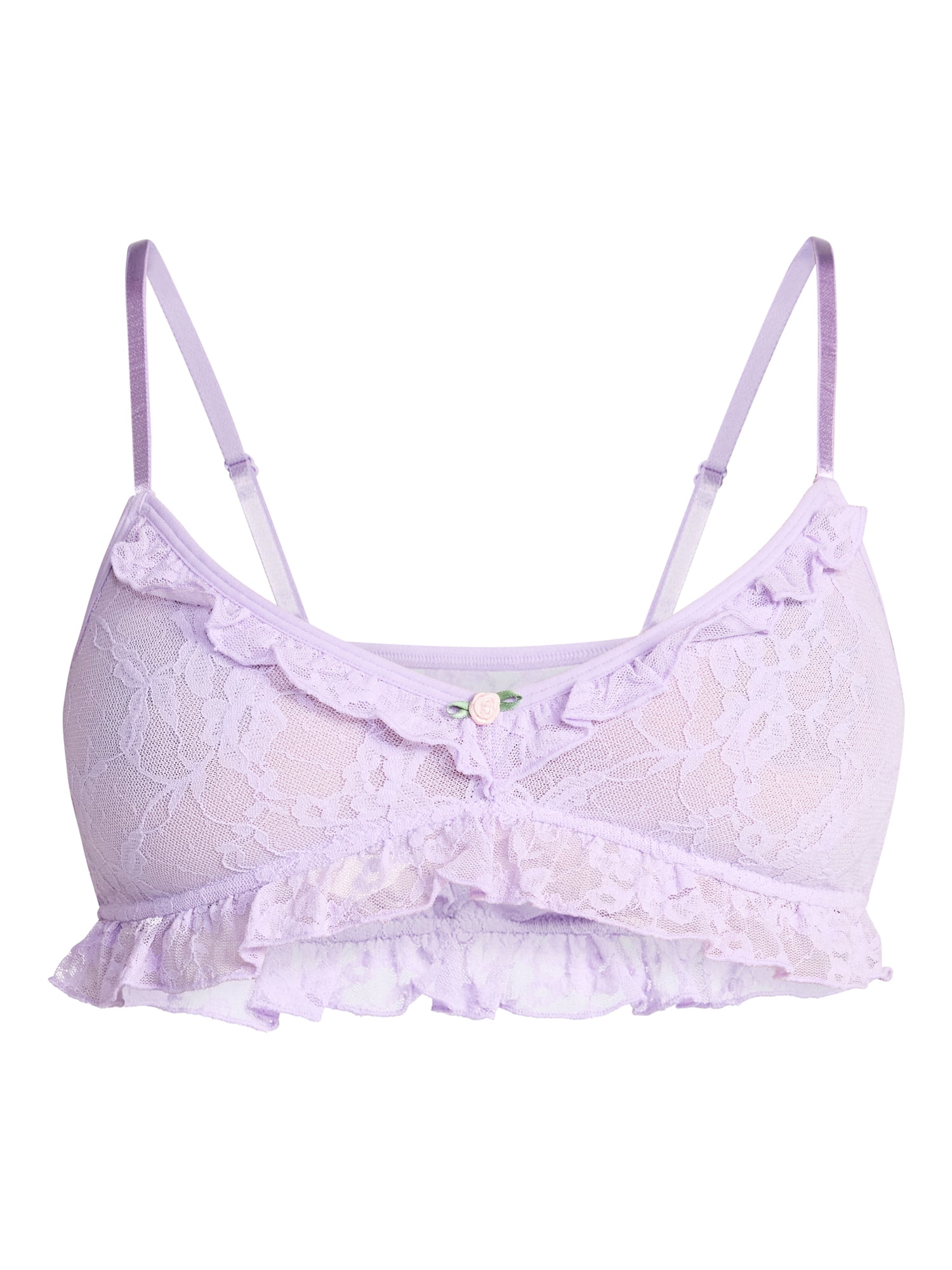 No Boundaries Lace Triangle Bralette, Women's XS-XXXL