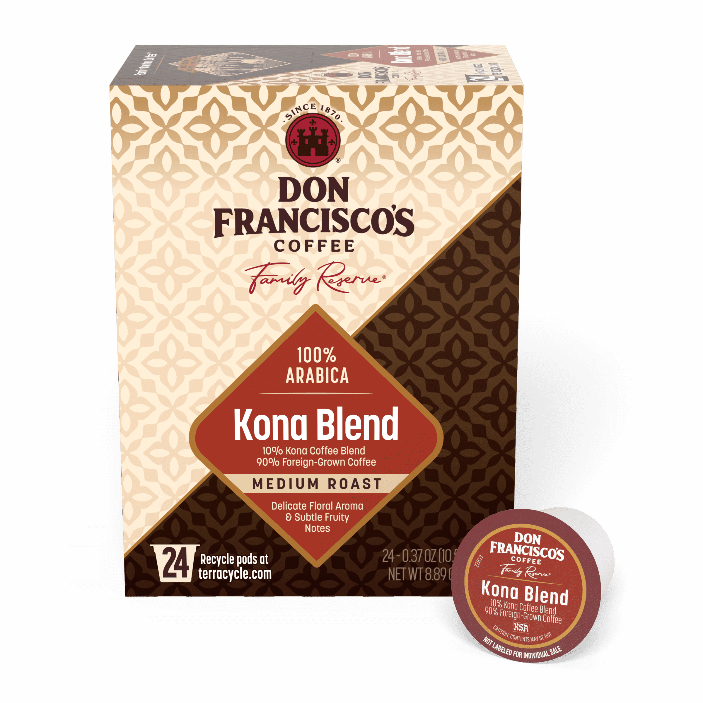 Don Francisco's Coffee Colombian Medium Roast Coffee Pods 24 K-Cup