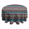 thumbnail image 4 of Multicolor Christmas Reindeer Pattern Round Tablecloth 60"x60",Wrinkle Wipeable Table Cloth for Kitchen Dining Room Picnic Patio Party, 4 of 6