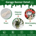 thumbnail image 6 of Fsddascl 7 x 16 Ft Christmas Garage Door Cover, Christmas Large Garage Door Banner, Xmas Poinsettia Balls Botanical Birds Hanging Garage Mural Background for Indoor Outdoor Xmas Party Supplies, 6 of 9