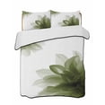 thumbnail image 2 of Sage Green Twin Size Down Alternative Comforter, Lightweight Comforter Quilt Bedding Set with Pillow Shams Boho Modern Floral Abstract Ombre Leaf White All Seasons Bed Comforter Duvet Insert 68"x86", 2 of 7