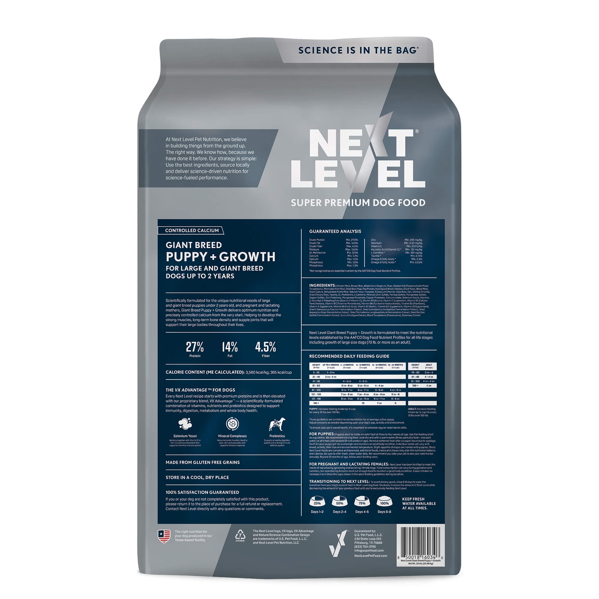 Next Level, Giant Breed Puppy + Growth, Dry Dog Food, 50 lbs