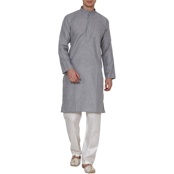 Royal Men's Khadi Linen Kurta Pyjama Set-Basic Wear