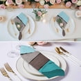 thumbnail image 2 of Aqua Grey Cloth Napkins, Vintage Stripe Farmhouse Wood Grain Ombre Washable and Reusable Dinner Napkins Set of 6, Table Napkin for Kitchen Party Birthday Wedding Hotel Housewarming 20"x20", 2 of 8